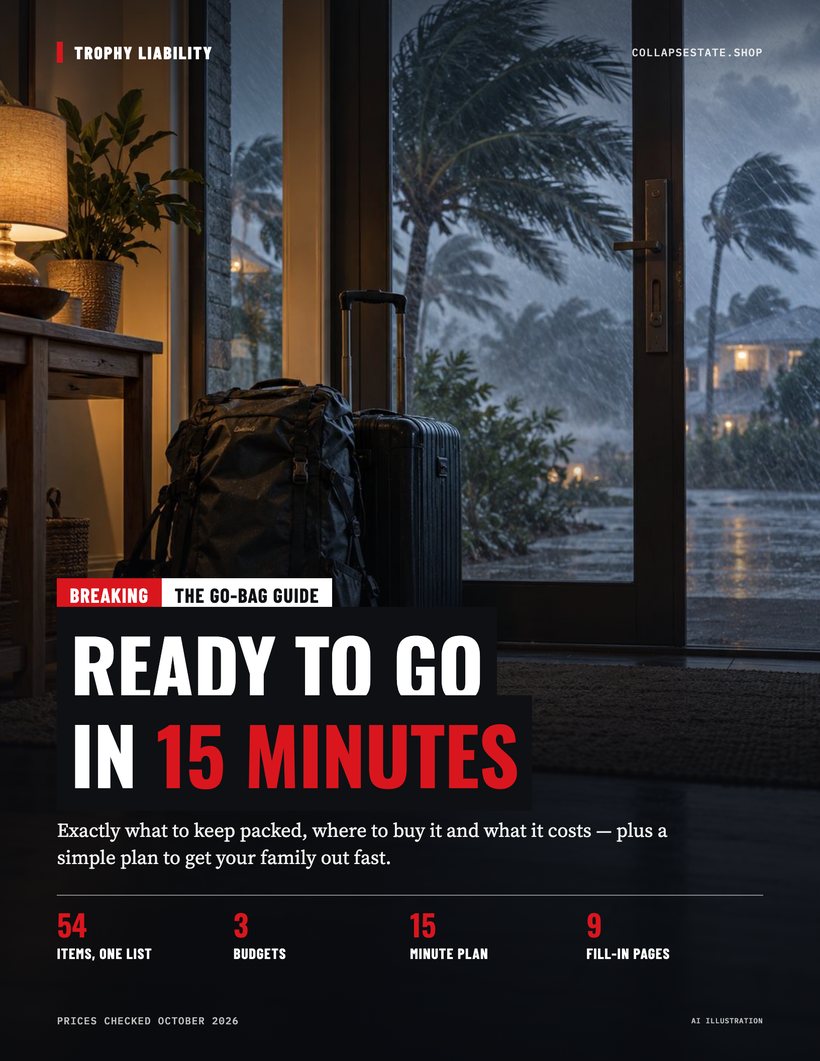 Cover of Ready to Go in 15 Minutes, The Go-Bag Guide